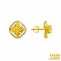 Click here to View - 22Kt Gold Colored Stone CZ Earrings 