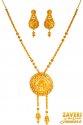 Click here to View -  22k Gold Floral Necklace Set  