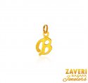 22 Karat Gold B Pendant - Click here to buy online - 345 only..