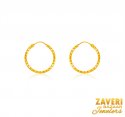22Karat Gold Hoop Earrings  - Click here to buy online - 1,066 only..