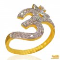 22kt Gold OM Ring for Women - Click here to buy online - 909 only..