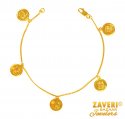 22k Gold Coins Bracelet  - Click here to buy online - 1,099 only..