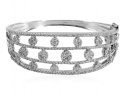 18kt White Gold Diamond Kada - Click here to buy online - 12,625 only..