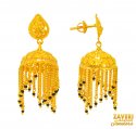 22 Kt Gold Jhumki Earrings - Click here to buy online - 3,329 only..