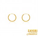 22K Gold Hoop Earrings  - Click here to buy online - 393 only..