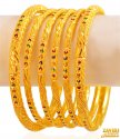 22Kt Gold Meenakari Bangles (6Pc) - Click here to buy online - 15,868 only..