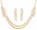 18K Gold Layered Diamond Set - Click here to buy online - 29,810 only..