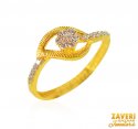 22Kt Gold Ladies Signity Ring - Click here to buy online - 554 only..