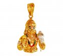 22Kt Gold Hanuman Pendant - Click here to buy online - 2,079 only..