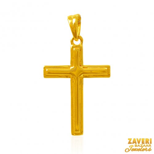 22Kt Gold Fancy Cross Pendant 