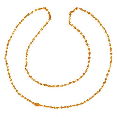22Kt Gold White Tulsi Chain 