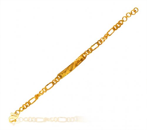 22 Karat Gold Kids ID Bracelet  