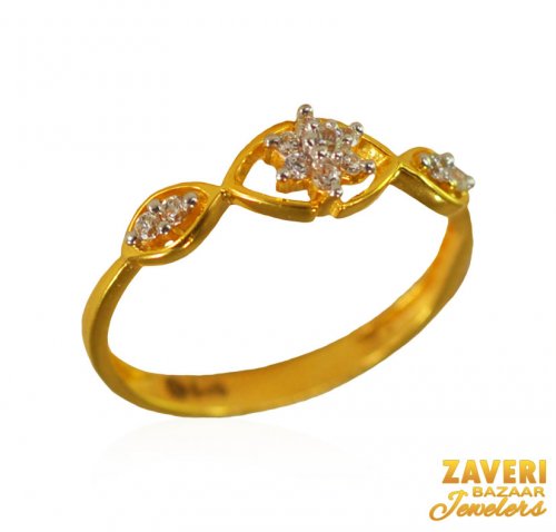 22Kt Gold CZ Ring 