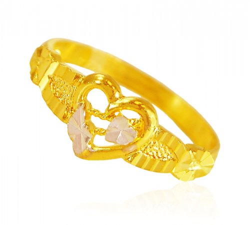 22K Gold Heart Ring 