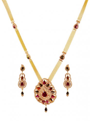 18k  Designer Tourmalin Diamond Set 