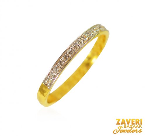 22kt Gold CZ Band 