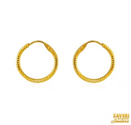 22 kt  Gold Hoop Earrings  