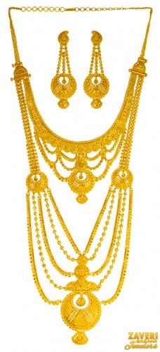 22Kt 2 in 1 Bridal Necklace Set 