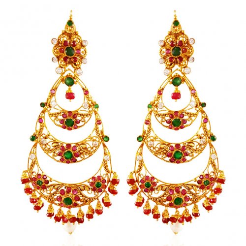 22Kt Gold Chand Bali Earrings 