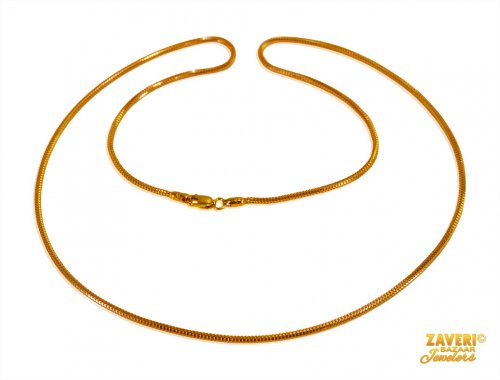 22KT Gold Unisex Chain (22 Inch) 