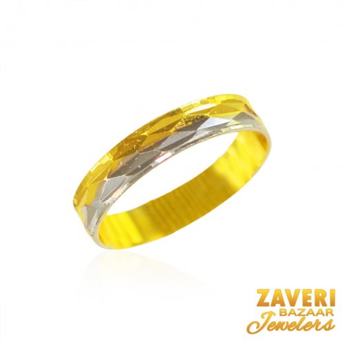 Fancy Two Tone 22K Band 