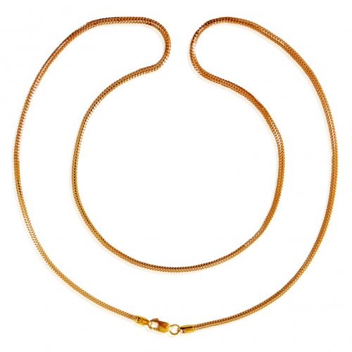 22Kt Gold Plain Chain(20inch) 