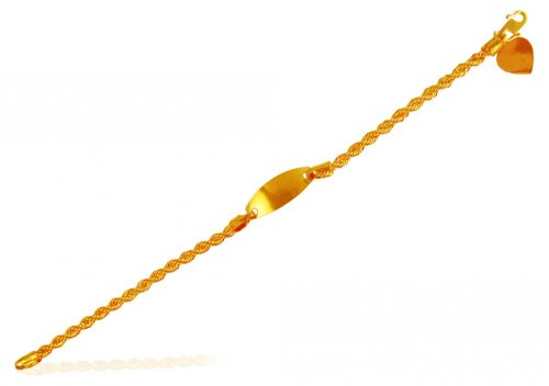 22Kt Gold Bracelet Rope Chain 