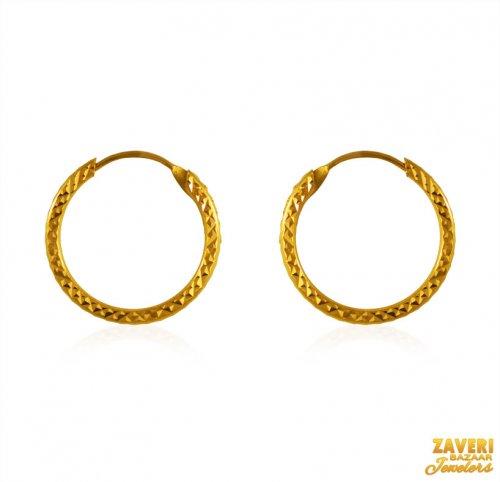 22 kt Gold Hoop Earrings  