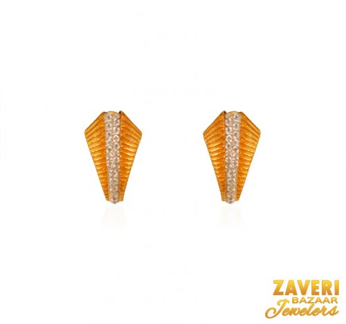 22Kt Gold CZ Clip On Earrings 