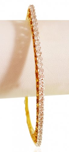18K Gold Diamond Bangle (Hexagon ) 