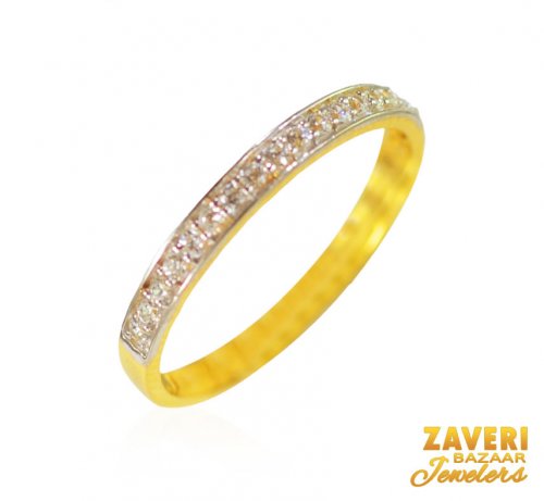 22Kt Gold CZ Band 