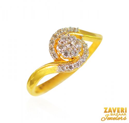 22Kt Gold CZ Ring 