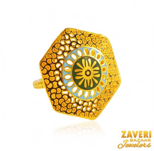 22Kt Gold Ring for Ladies 