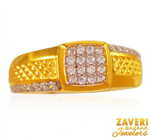 22K Star Signity Ring 