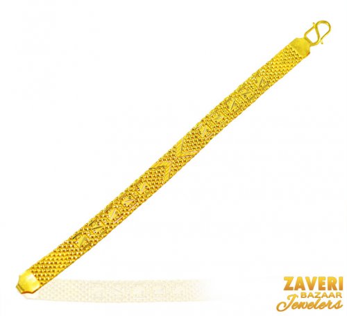 22k Mens Flat Bracelet  
