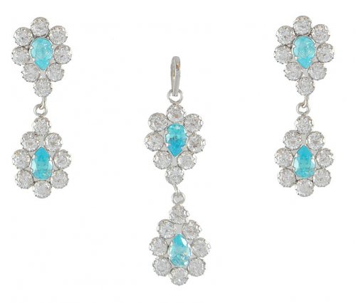 White Gold Pendant Set 