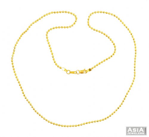 22K Yellow Gold Balls Chain (20 in) 
