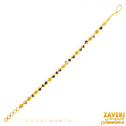 22Kt Gold Fancy Meenakari Bracelet 