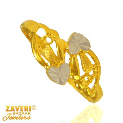 22K Gold Two Tone Ring 