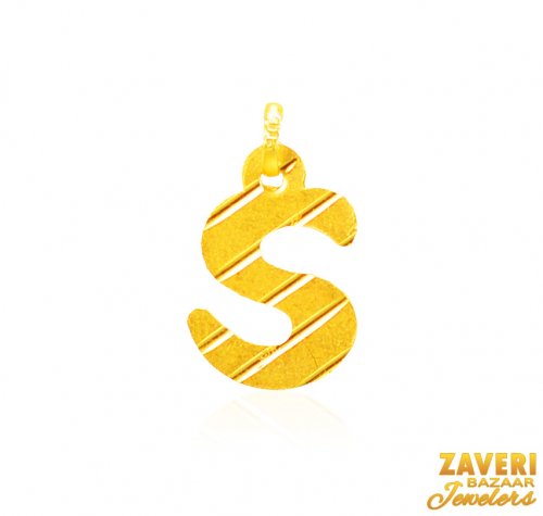 22Kt Gold Initial Pendant (S) 