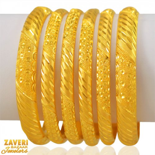 22k Gold Bangles Set 