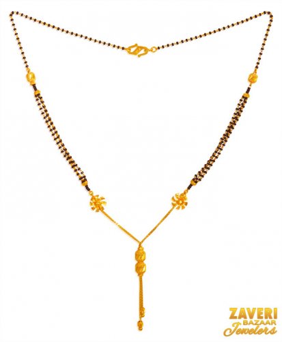 22KT Gold Beads Mangalsutra Chain 