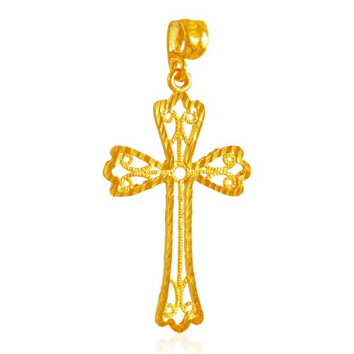 22 Karat Gold Cross Pendant 