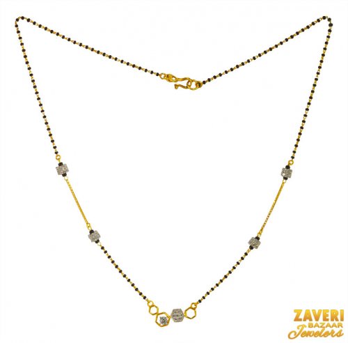 22K Gold CZ Mangalsutra 