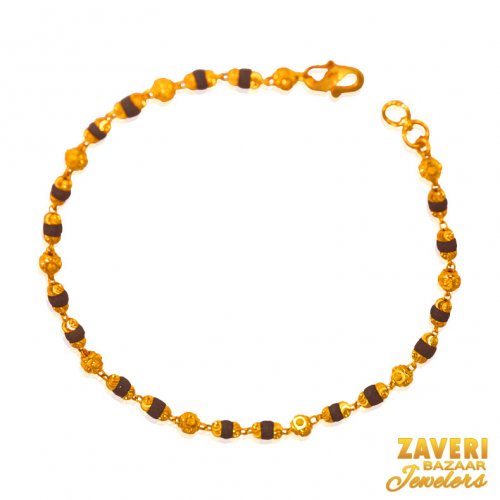 22 Karat Gold Tulsi Beads Bracelet 
