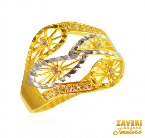 22 Kt Gold CZ Rings 