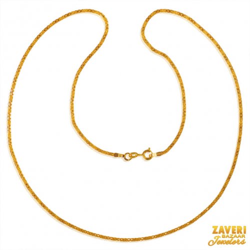 22 Kt Gold Flat Chain 
