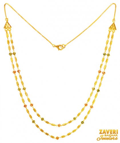 22K Gold Double layers Chain 