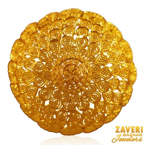 22 Karat Gold Adjustable Ring  