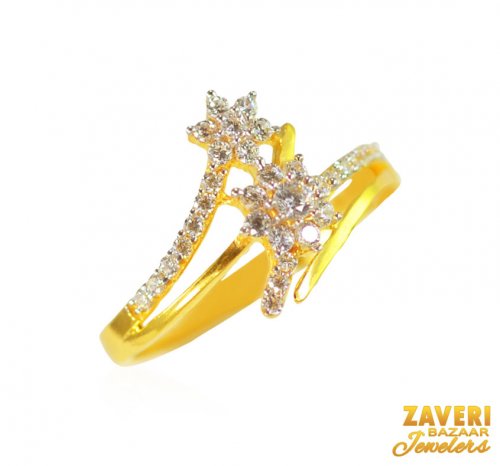 22Kt Gold CZ Ring 
